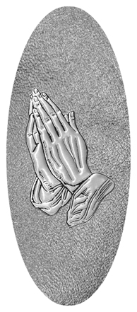Silver Praying Hands Shimmer Silver